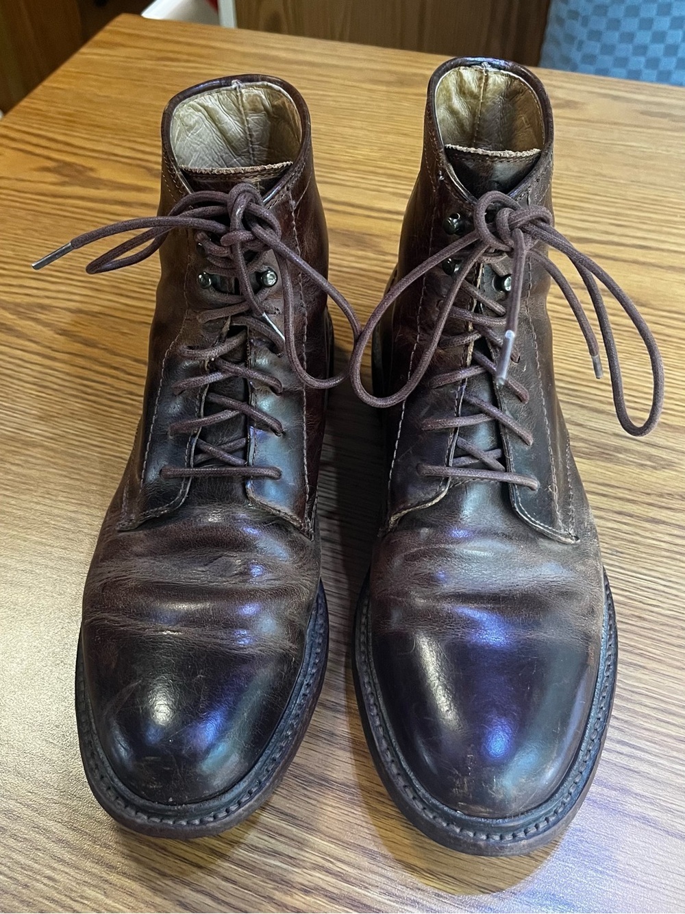Frye Men's Brown Leather Lace-Up Boots